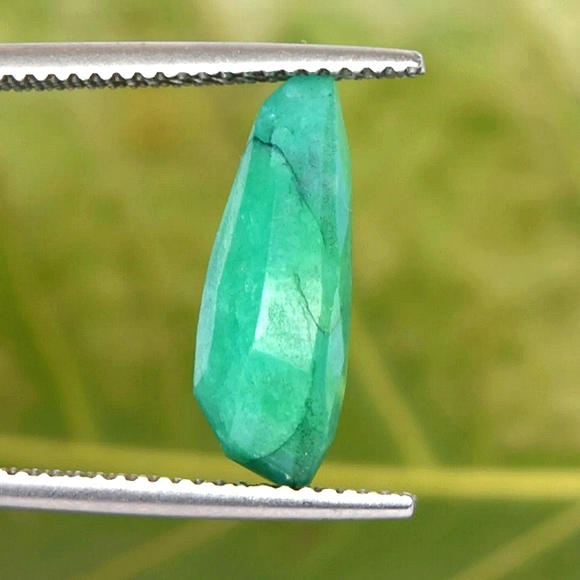 Pear Cut Faceted Natural Green Emerald Loose Gemstone Columbian Emerald 7.50 Ct - Picture 3 of 3